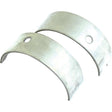 Two metallic Conrod Bearing Pairs from Sparex, each with a central hole, are positioned parallel to each other (Sparex Part No. S.31700).