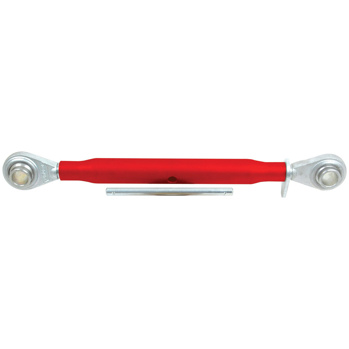 The Sparex Top Link (Cat.2/2) Ball and Ball, 1 1/8'' with a minimum length of 510mm, featuring an adjusting rod in the middle and metal ends, is suitable for various applications and isolated on a white background.