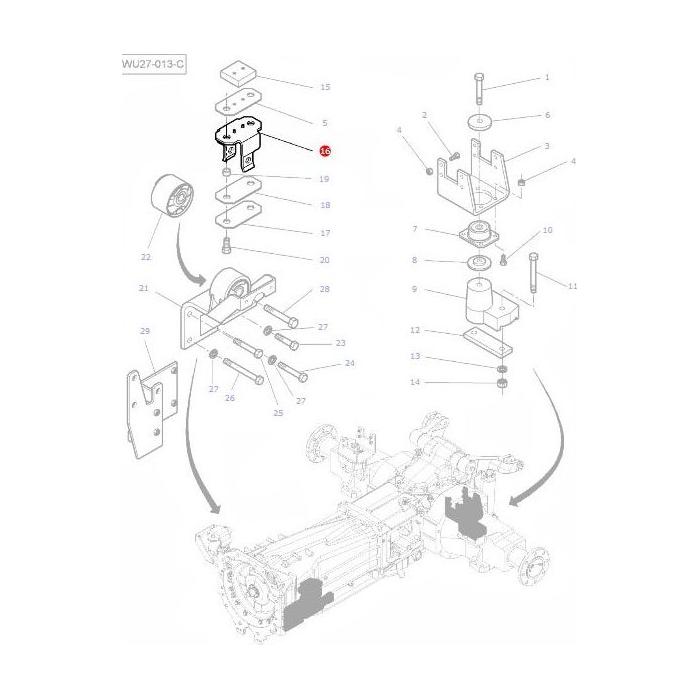 Massey Ferguson - Mounting Support - 4288242M1 - Farming Parts