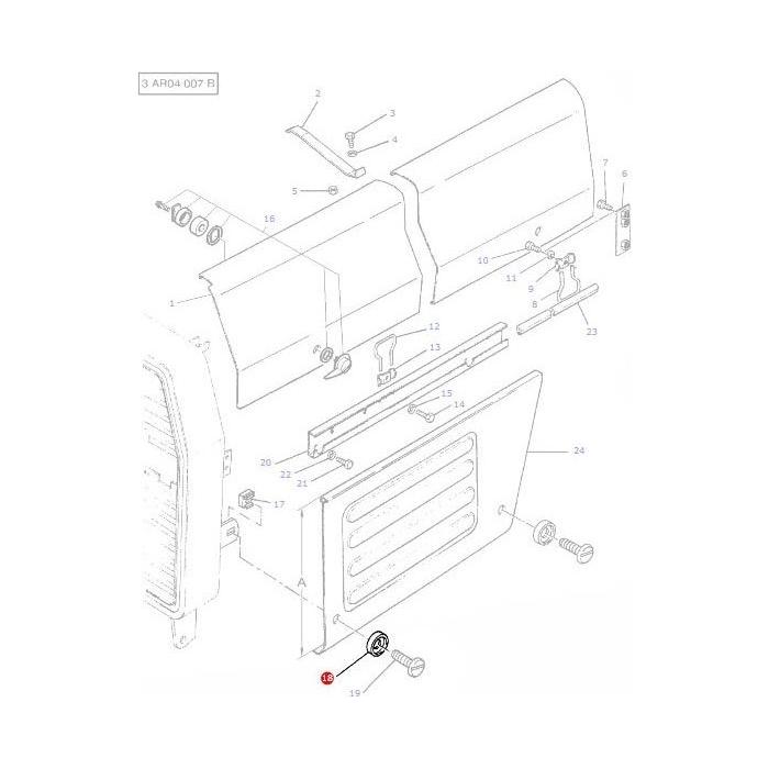 Massey Ferguson - Washer Plastic - 3595613M1 - Farming Parts