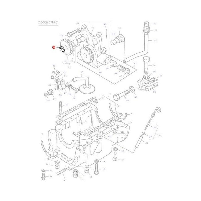 Massey Ferguson - Circlip Oil Pump Gear - 731103M1 - Farming Parts