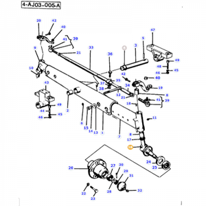 Massey Ferguson - Steering Spindle - 3304034M91 - Farming Parts