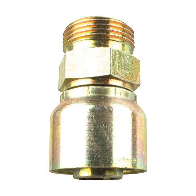 The Parker Metric Hose Insert 3/4'' x M30 x 2.00 Male Straight Heavy Series - S.3413012 from Sparex is a metallic hexagonal threaded fitting with a cylindrical base and a tapered top, suitable for various industrial applications.