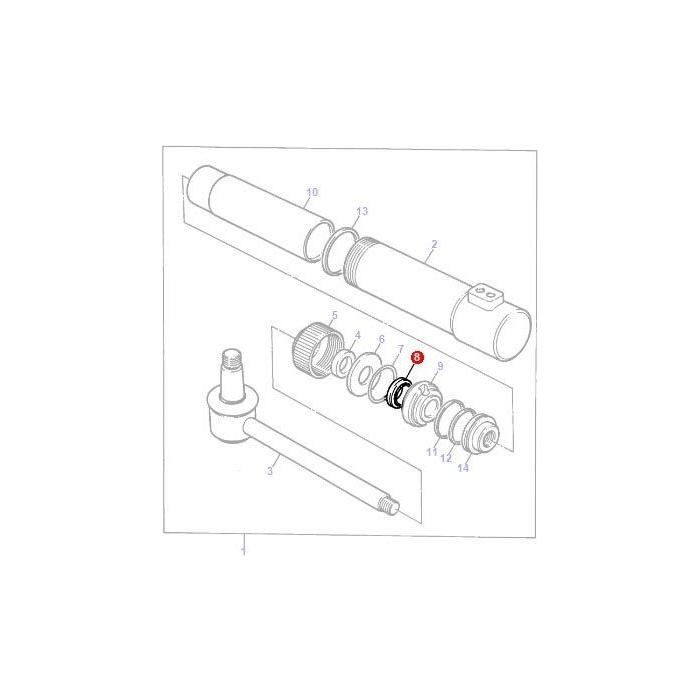 Massey Ferguson - Seal Steering Cylinder - 3186175M1 - Farming Parts