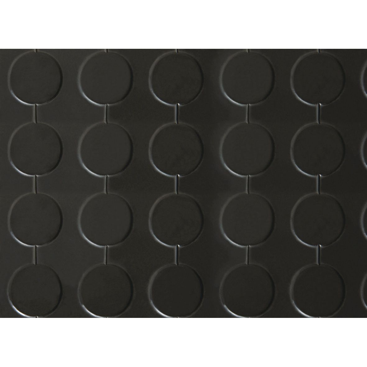 Close-up of the Sparex Mat 1m x 1.2m - S.35472 in black Rubber NK/SBR, featuring a pattern of circular indentations arranged in rows. The surface is textured and uniform, highlighting a coarse thread design.