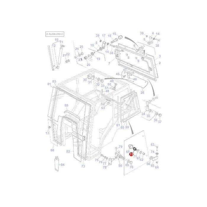 Massey Ferguson - Bolt Rear Window - 3477706M1 - Farming Parts