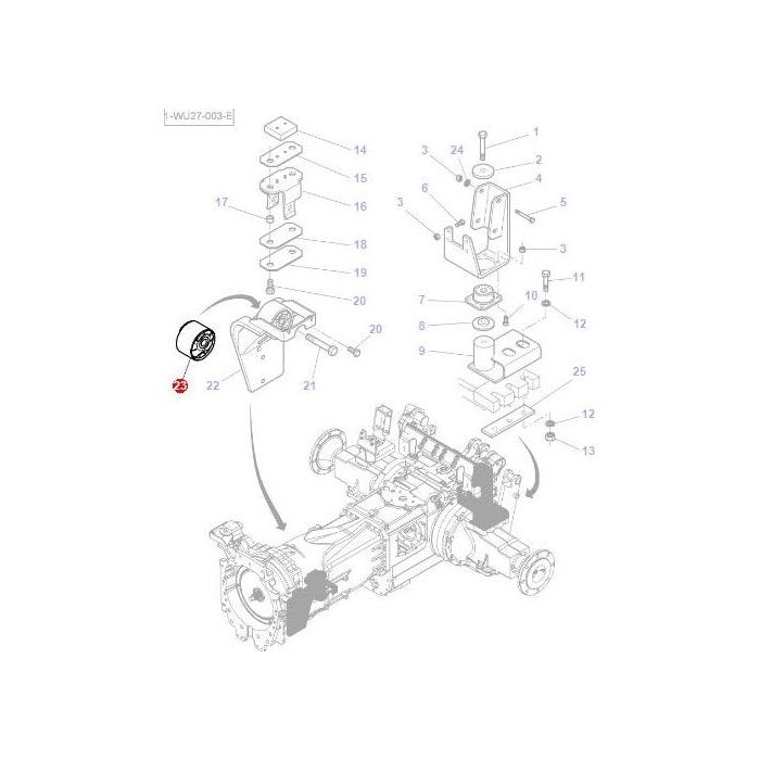 Massey Ferguson - Mounting Front - 3786281M2 - Farming Parts