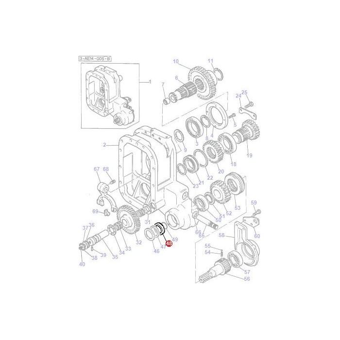 Massey Ferguson - Seal Transfer Box - 1692583M3 - Farming Parts