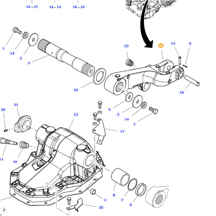 Massey Ferguson - Lift Arm R/H Side - 3796039M3 - 3796039M4 - Farming Parts