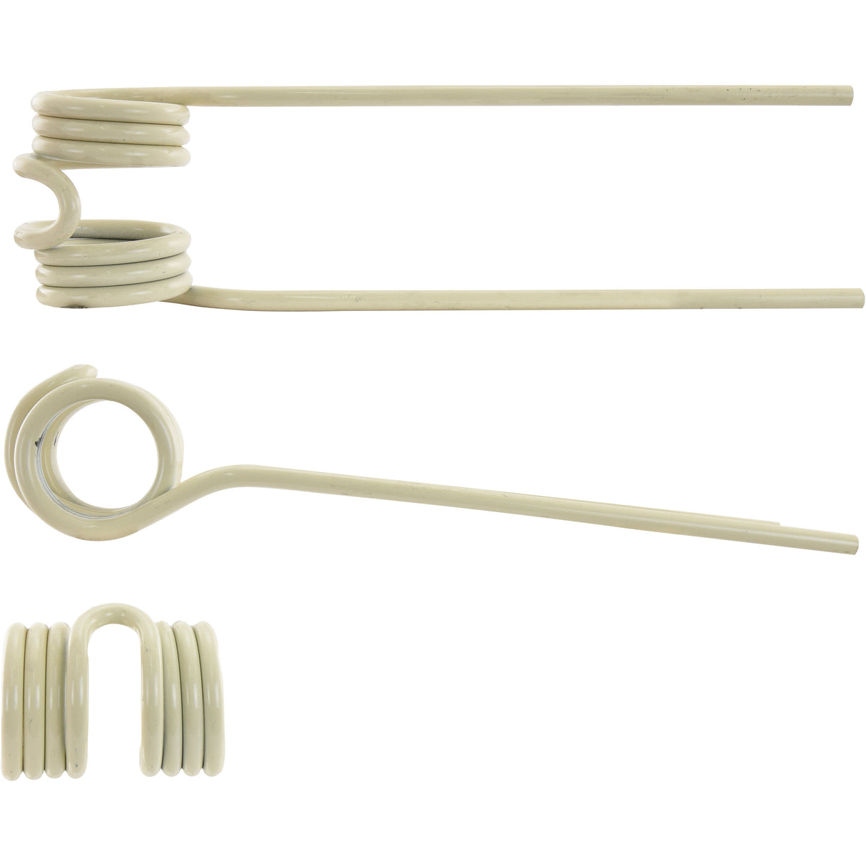 Three views of a 380mm Tedder haytine (Ø9.5mm) from Sparex, including a side view, a top view, and an end view.