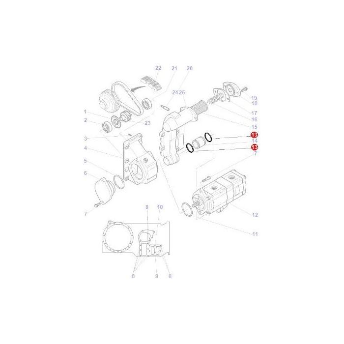 Massey Ferguson - O Ring - 3800445M1 - Farming Parts