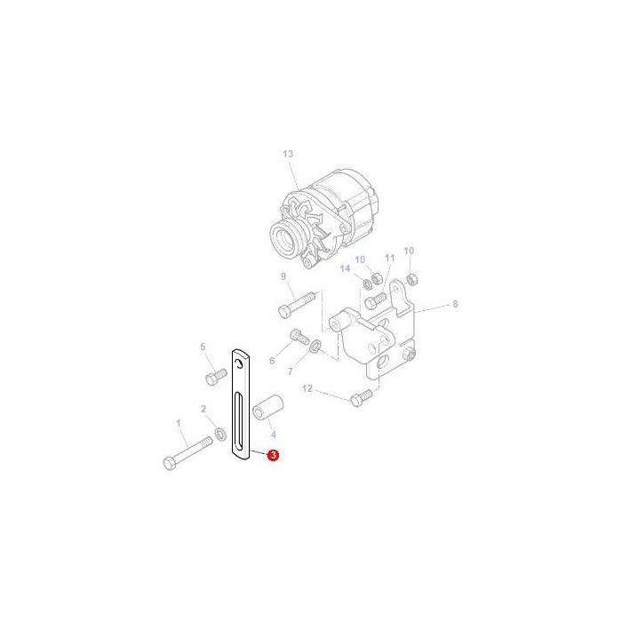 Massey Ferguson - Tensioner - 3785834M2 - Farming Parts