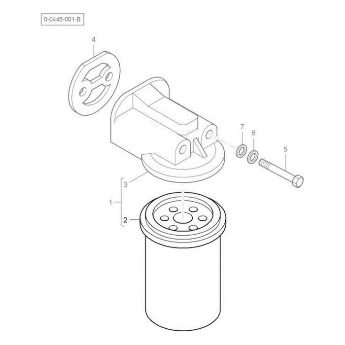 3 Cylinder Oil Filter - 1447082M2 - 1447082M91 - Massey Tractor Parts