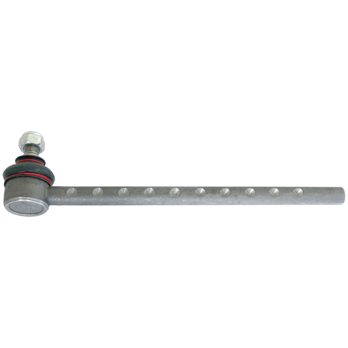 The Sparex Track Rod, 320mm in length (S.40171), is a metal tie rod featuring a bolt on one end and evenly spaced holes along its length, compatible with M16 x 1.5 specifications.