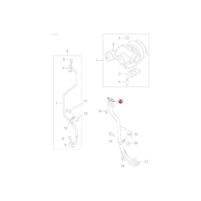 Massey Ferguson - Gasket Turbo Pipe - 4227348M1 - Farming Parts