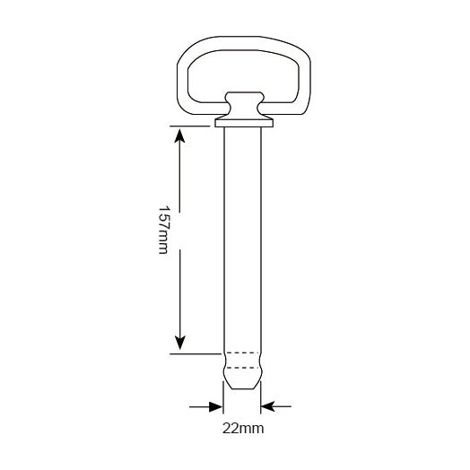 Hitch Pin with Chain & Linch Pin 22x157mm
 - S.405 - Farming Parts