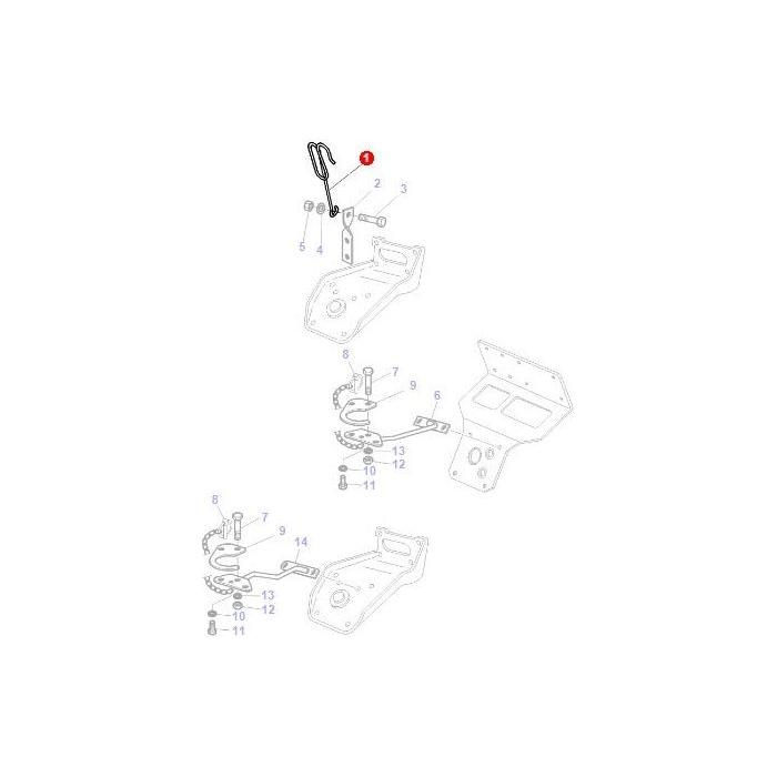 Massey Ferguson - Hook Toplink - 3582146M2 - Farming Parts