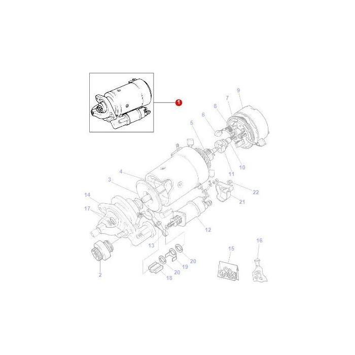 Massey Ferguson - Starter Motor - 3763363M92 - Farming Parts