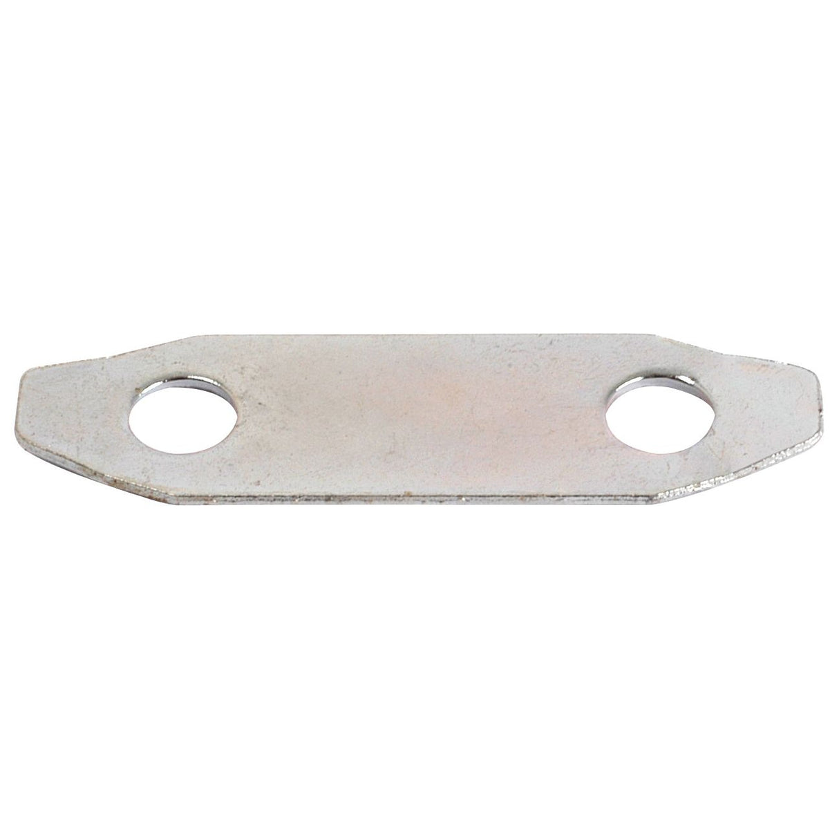 The Sparex Tab Washer (Part No. S.42310) is a rectangular metal plate with two circular holes, one on each end, specifically designed to be a durable tab washer compatible with Massey Ferguson models, ensuring reliable performance.