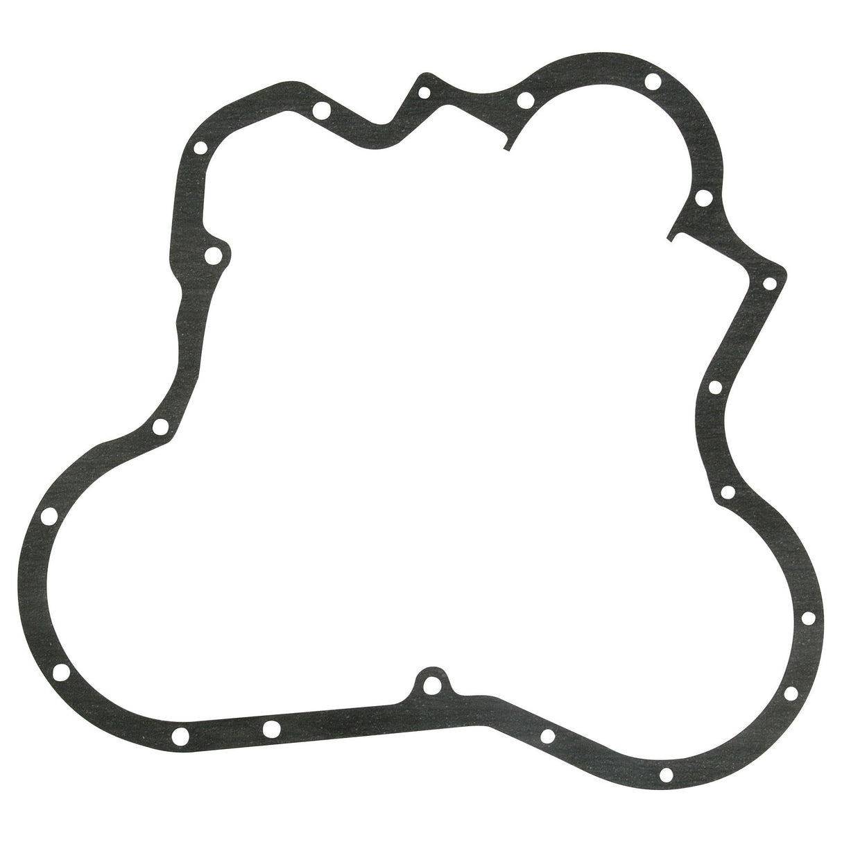 A black, irregularly-shaped automotive gasket with multiple holes for securing it to engine components, specifically designed as a Timing Cover Gasket for Perkins Engine models (3 Cyl. AD3.152, AT3.152.4, A3.152, A3.144, AT3.152), offered by Sparex under Part No.S.42560.