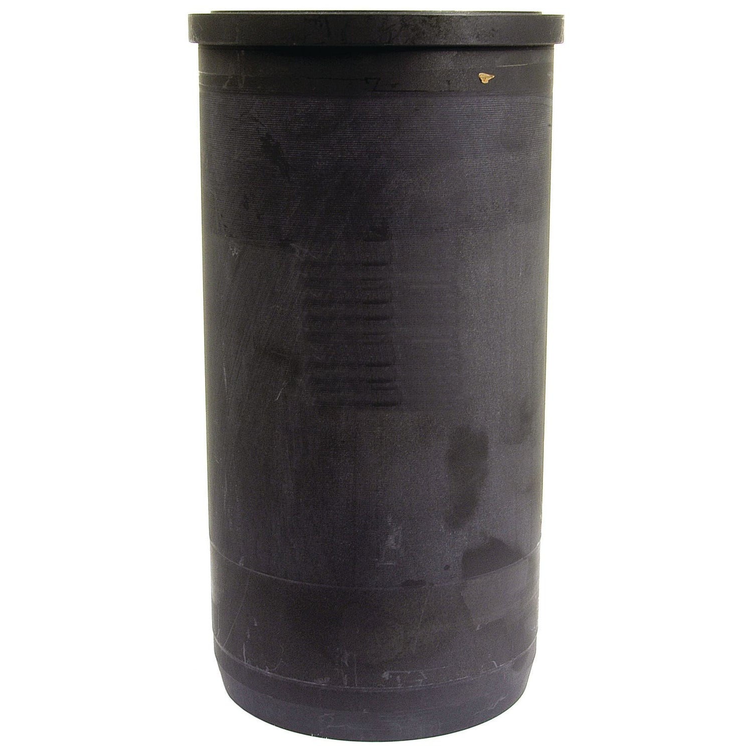 Image of a large, black, cylindrical container with a lid, featuring a 100mm bore and reminiscent of the durable Piston Liner (Finished) used in Leyland 384 machinery. This is the Sparex Part No.S.43380 from the Sparex brand.