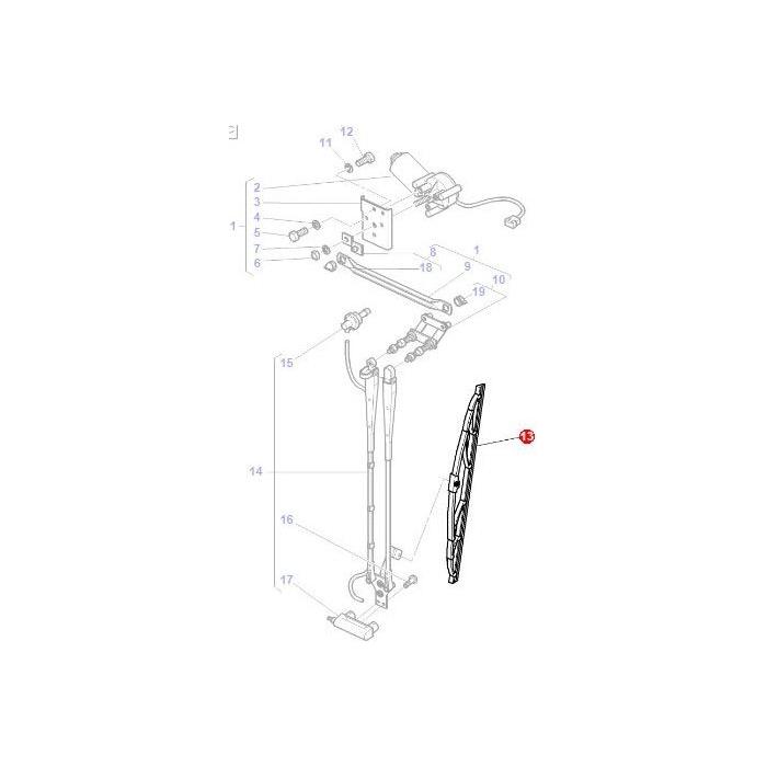 Massey Ferguson - Wiper Blade - 3714194M1 - Farming Parts