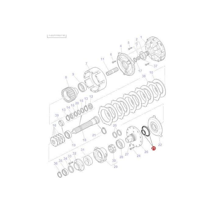 Massey Ferguson - Seal Wet Clutch - 3713178M1 - Farming Parts