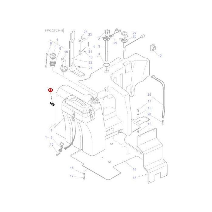 Massey Ferguson - Plastic Union - 3788158M1 - Farming Parts