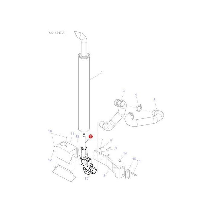 Massey Ferguson - Exhaust Elbow - 4287245M1 - Farming Parts