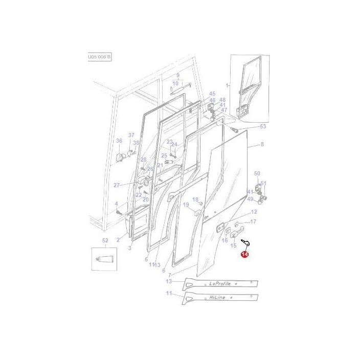 Massey Ferguson - Door Key - 3477138M1 - Farming Parts