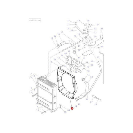 Massey Ferguson - Fan Surround - 4353855M1 - Farming Parts