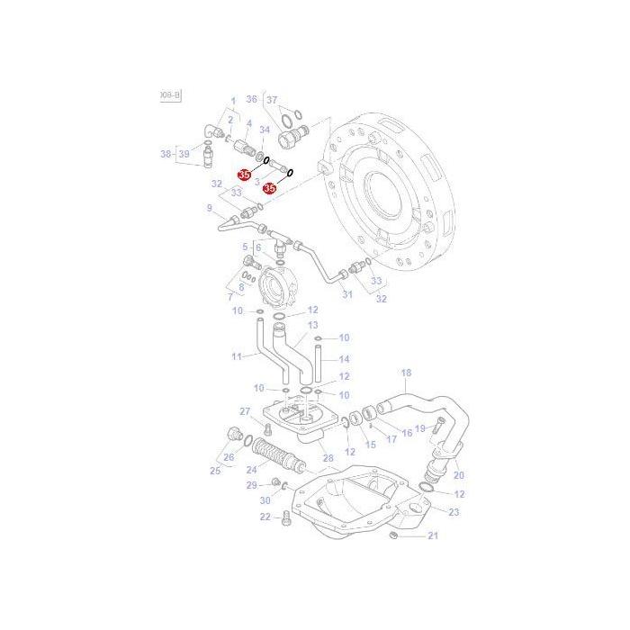 Massey Ferguson - O Ring Wet Clutch - 3004938X1 - 401928X1 - Farming Parts
