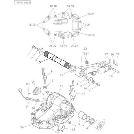 Massey Ferguson - Cross Shaft - 3715661M2 - Farming Parts