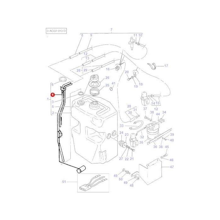 Massey Ferguson - Fuel Sender Unit - 3762527M91 - Farming Parts