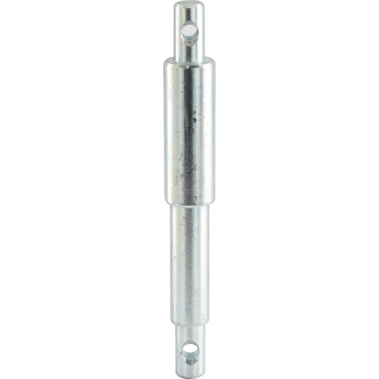 A Sparex Lower Link Implement Pin Dual 22-28x213mm (S.5007) with threaded holes at both ends, ideal for adjusting tension in cables and ropes. Its overall length of 213mm is suitable for various applications, while its precise working length ensures accurate adjustments.
