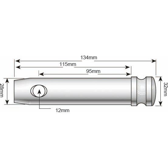 Lower link pin 28x95mm Cat. 2
 - S.5033 - Farming Parts