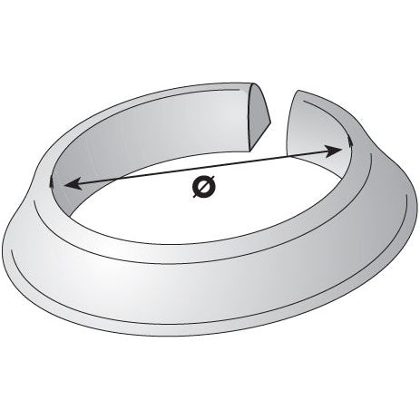 Illustration of the Metric Conical Spring Washer by Sparex (DIN 74361), with an internal diameter of 12mm (Sparex Part No. S.51237), depicted as a round metallic ring with a cut-out section and an arrow indicating the diameter.