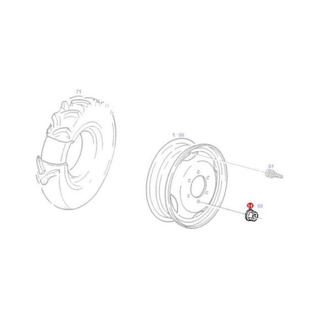 Fendt - Front Wheel Nut - X435611300000 - Farming Parts