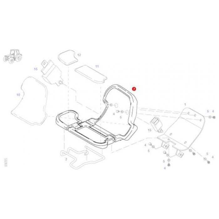 Fendt - Passenger Seat Pan - H716501500020 - Farming Parts