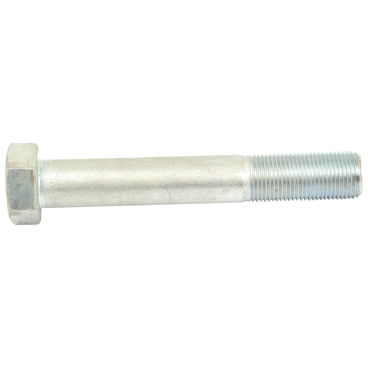A close-up of a zinc-plated Sparex imperial bolt, 9/16'' x 2 1/2'' UNF (ASME B18.2.1), with a hexagonal head and threaded end. The tensile strength 8.8 bolt, identified by Sparex Part No.S.51858, is positioned horizontally on a plain white background.