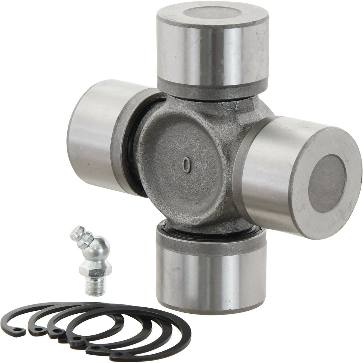 A Sparex Universal Joint - 41 x 108mm (Standard Duty) featuring a grease fitting and five retaining clips, branded as Sparex Part No.S.51983.