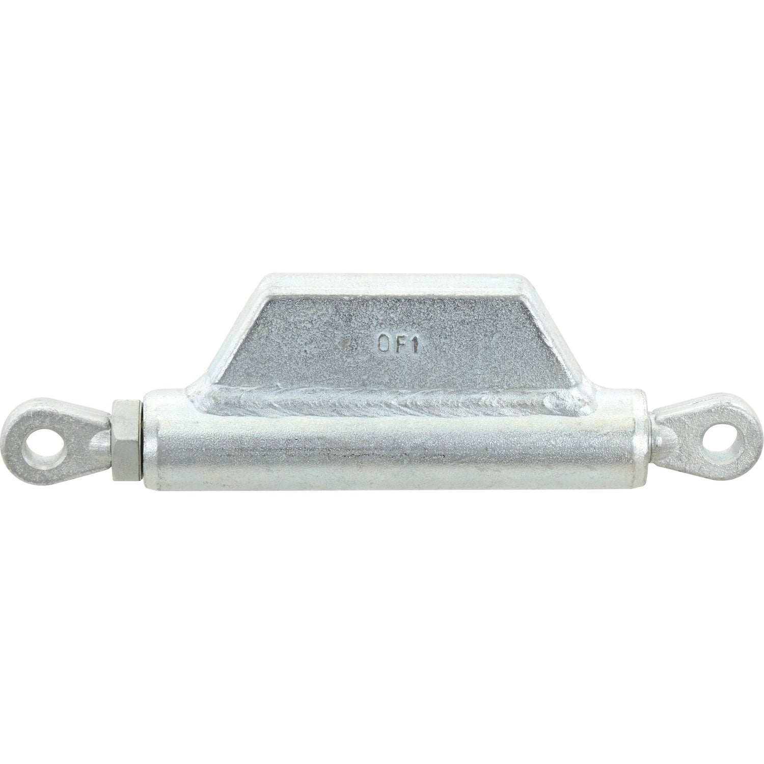 A Sparex Stabiliser Turnbuckle Assembly (Sparex Part No. S.5284) with a minimum length of 191mm and a maximum length of 330mm, featuring 3/4'' UNC threads with a thread length of 79mm, and designed with two eyelet ends and a raised trapezoidal center.