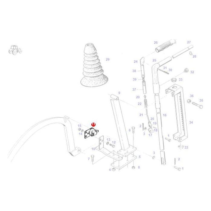 Fendt - Stop Light Rotating Switch - X830240057000 - Farming Parts