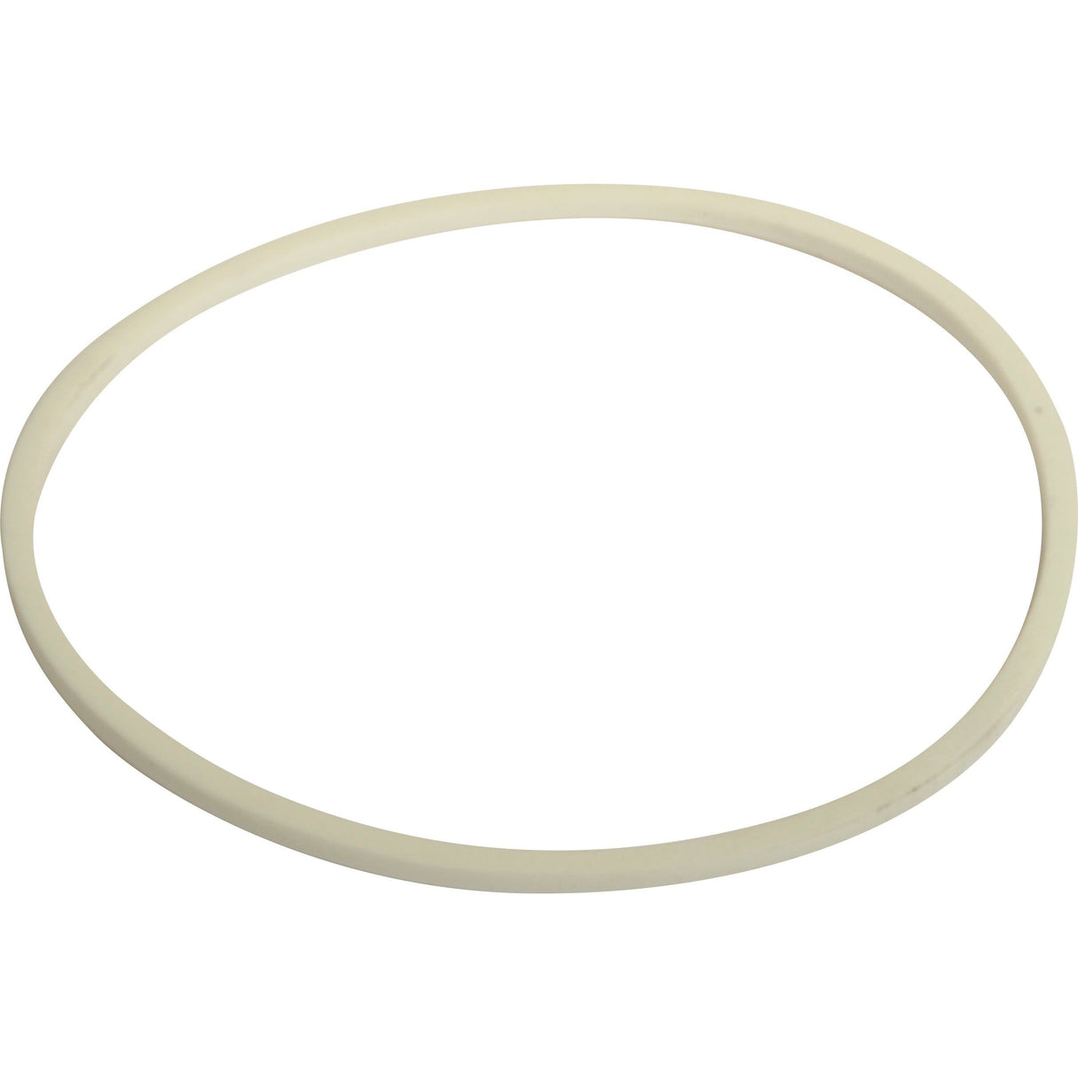 A Sparex Oil Seal, measuring 115 x 123.5 x 3.1mm (Part No. S.57407), is stretched to form an oval shape against a plain white background, resembling a white rubber band.
