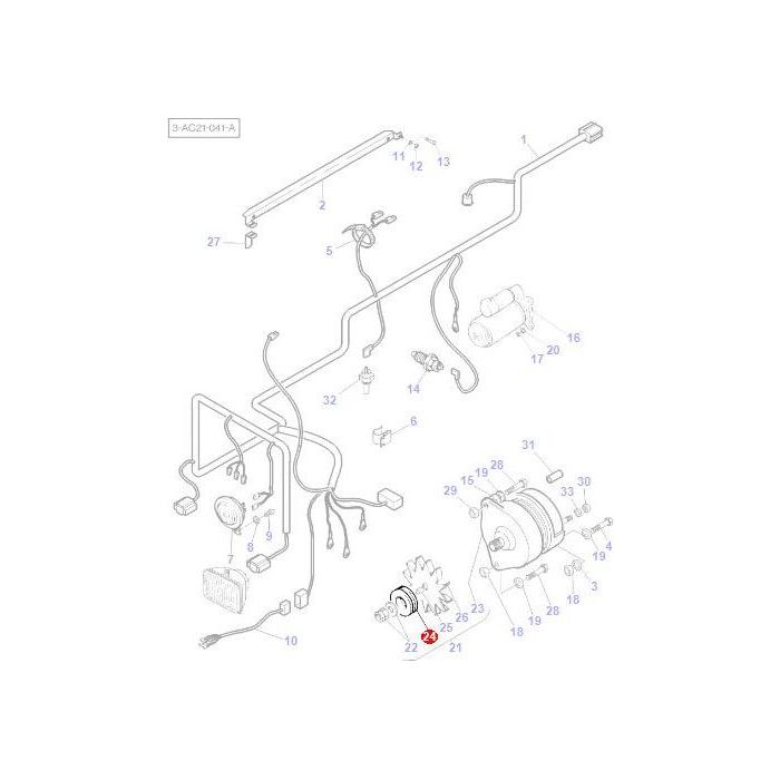 Massey Ferguson - Pulley - 1695617M1 - Farming Parts
