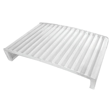 The Sparex Front Grille (Sparex Part No. S.66318), characterized by its white metal slatted design reminiscent of a grille, is displayed in a slightly angled view.