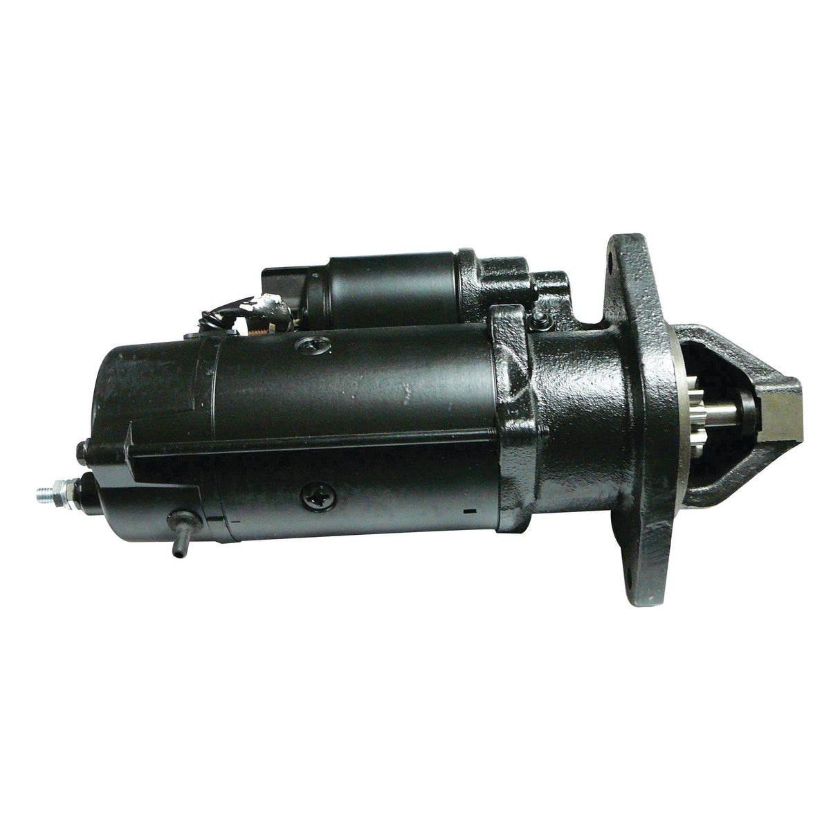 A Sparex black gear-reducted starter motor with visible mounting flange and solenoid, suitable for Ford / New Holland vehicles. This 12V, 4.2Kw motor is listed under Sparex Part No. S.67703.