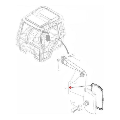 Massey Ferguson - Mirror Glass - 3904488M1 - Farming Parts