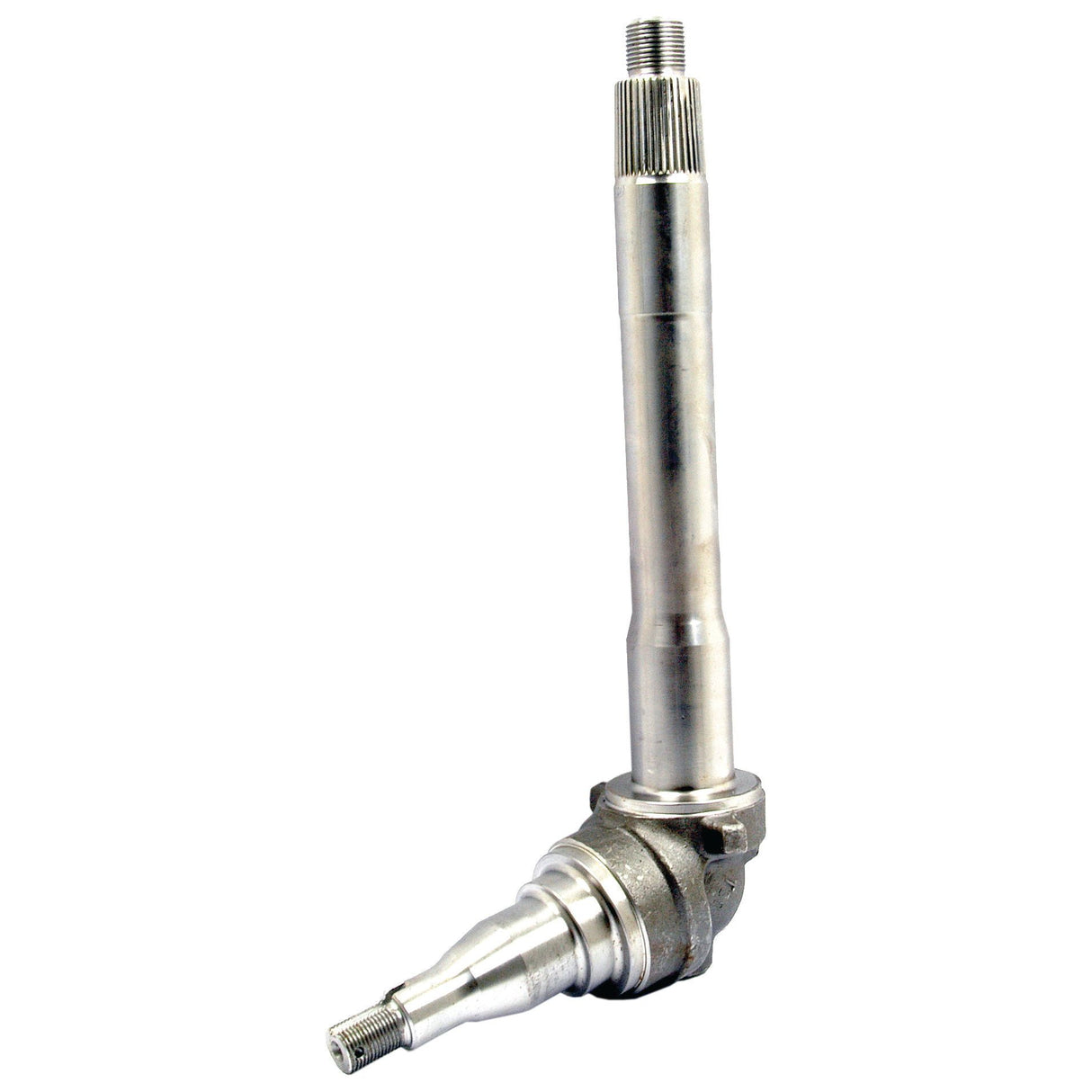 An Italian Series metallic mechanical component branded as Sparex, the PTO Shearbolt Clutch (U/J Size: 35 x 106.5mm), features an L-shaped shaft with threading on both ends and a size of 1 3/8''-6 spline - S.75162.