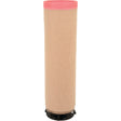 A cylindrical Sparex air filter (Air Filter - Inner - AF26396 | Sparex Part No. S.76827) features a pink top and black base, with the body covered in beige material, making it ideal for AGROTRON applications.